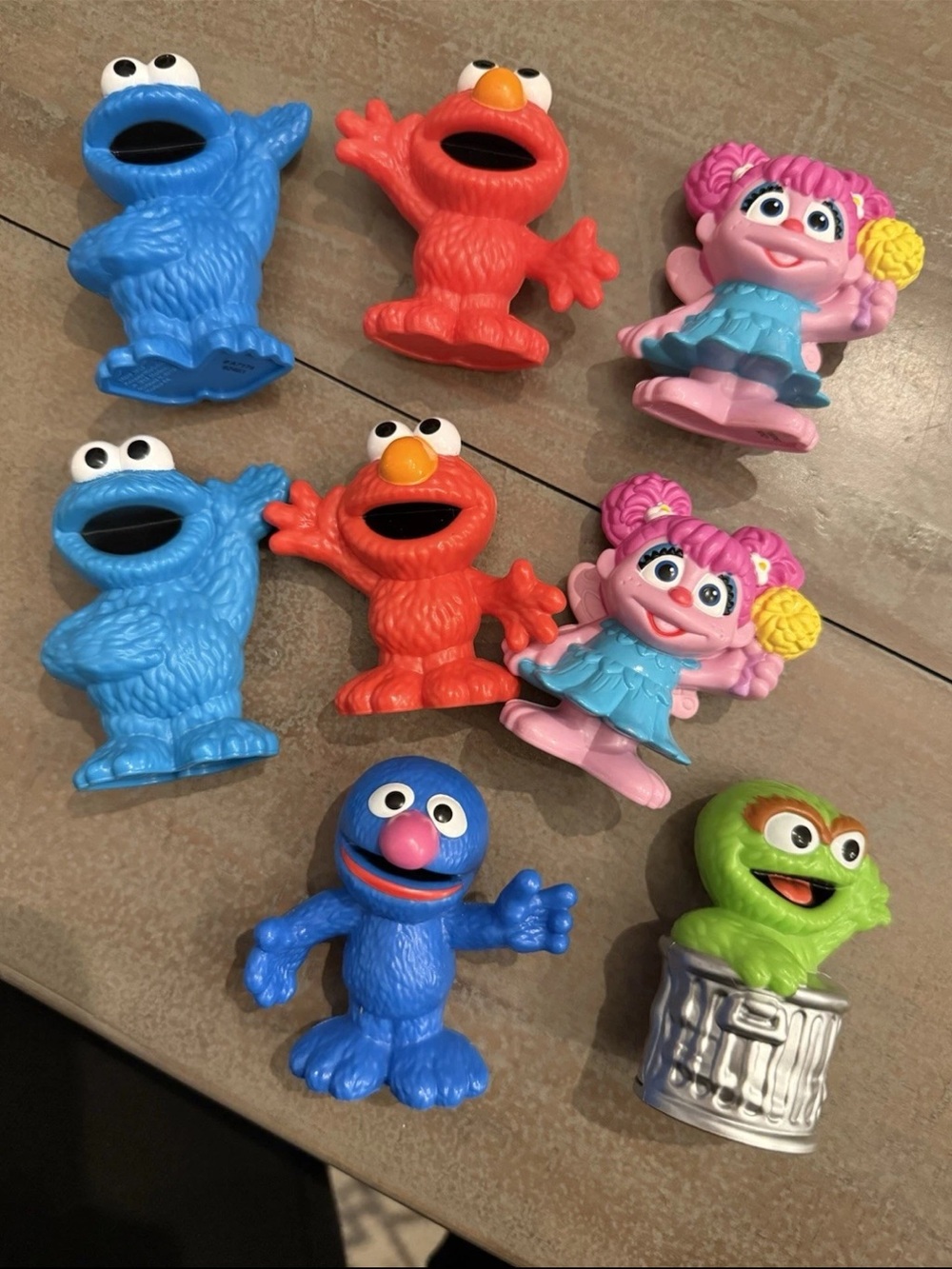 Sesame Street Character Figures - Blue, Red, Pink, Green